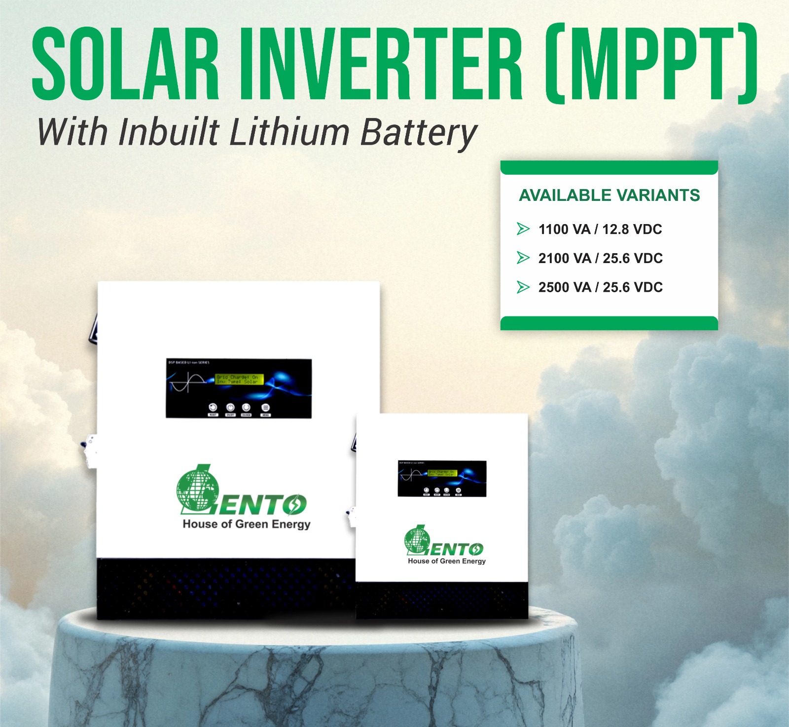 Solar Inverter with Inbuilt Lithium Battery (MPPT)